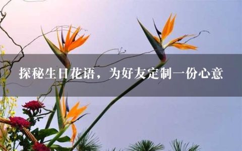 探秘生日花语，为好友定制一份心意