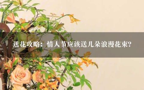 送花攻略：情人节应该送几朵浪漫花束？