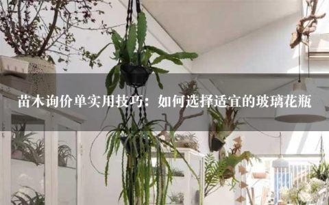 苗木询价单实用技巧：如何选择适宜的玻璃花瓶