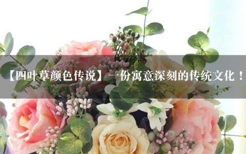 【四叶草颜色传说】一份寓意深刻的传统文化！