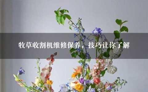 牧草收割机维修保养，技巧让你了解